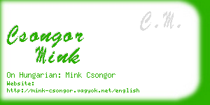 csongor mink business card